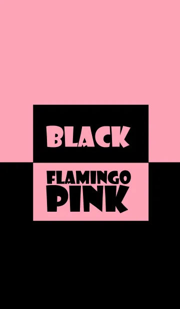 [LINE着せ替え] Black ＆ flamingo pink Theme (jp)の画像1