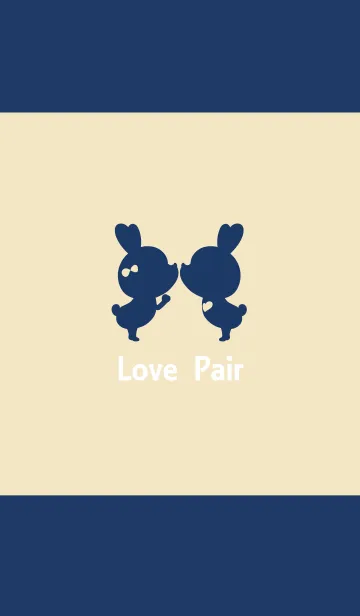 [LINE着せ替え] Love Pair Navy+Beige 14.の画像1