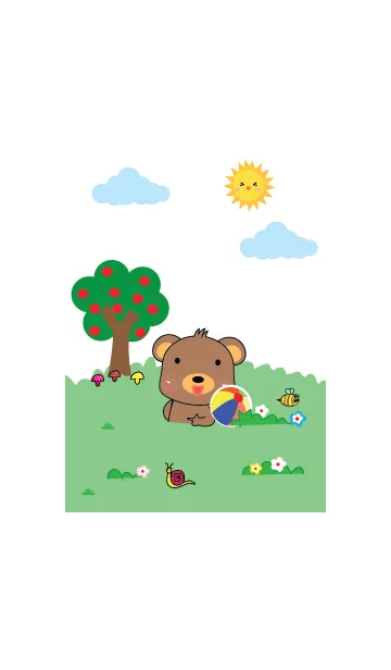 [LINE着せ替え] Simple cute bear theme v.10 (JP)の画像1