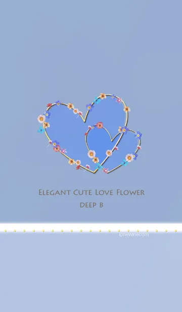 [LINE着せ替え] Elegant cute love flower deep blueの画像1