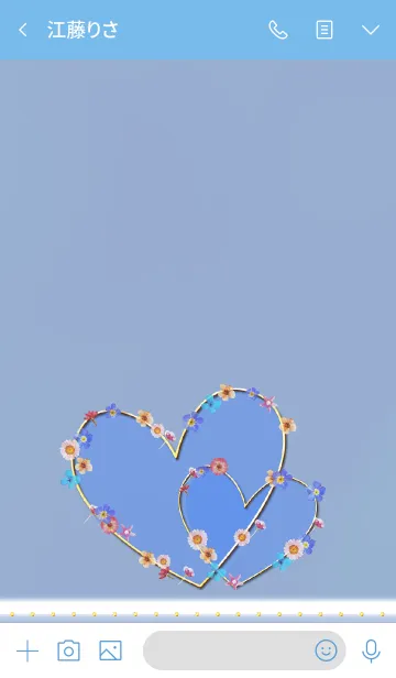 [LINE着せ替え] Elegant cute love flower deep blueの画像3