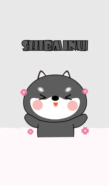 [LINE着せ替え] I Love Cute Black Shiba Inu (jp)の画像1