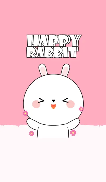 [LINE着せ替え] Love Happy White Rabbit theme (jp)の画像1