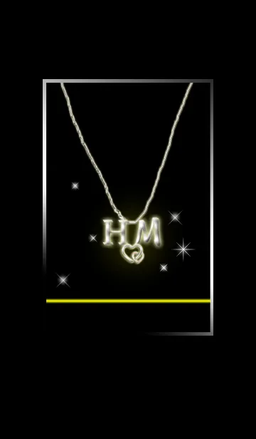 [LINE着せ替え] イニシャル H＆M （ブラック）の画像1