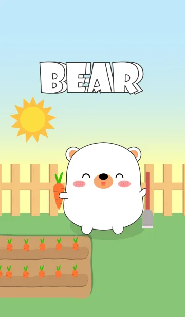 [LINE着せ替え] So Cute Fat White Bear Theme (jp)の画像1