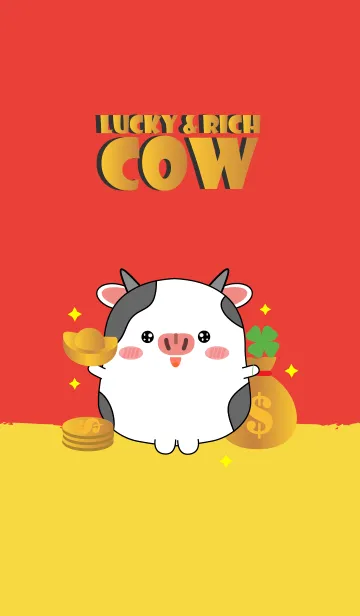 [LINE着せ替え] Lucky ＆ Rich cow Theme (jp)の画像1