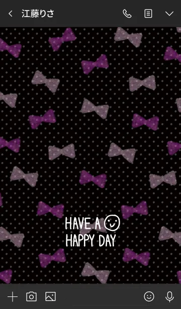 [LINE着せ替え] ピンクリボン-スマイル27-の画像3