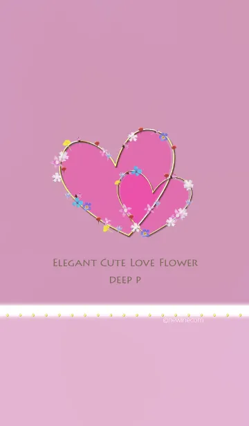 [LINE着せ替え] Elegant cute love flower deep pinkの画像1