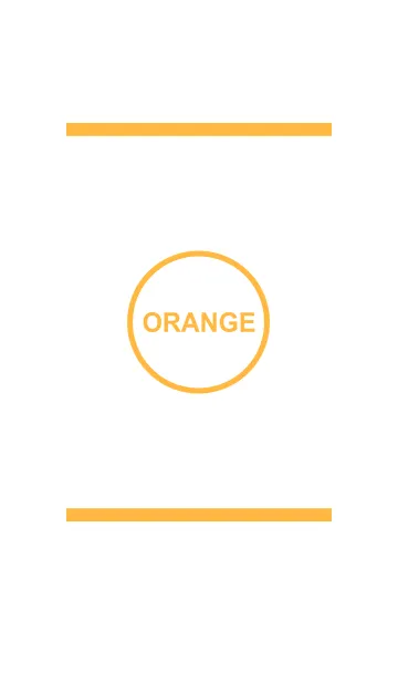 [LINE着せ替え] シンプル ホワイト＆オレンジ No.3-2の画像1