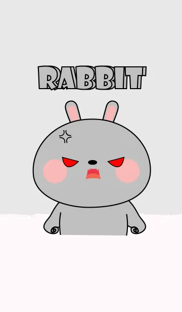 [LINE着せ替え] I Love Cute Gray Rabbit (jp)の画像1