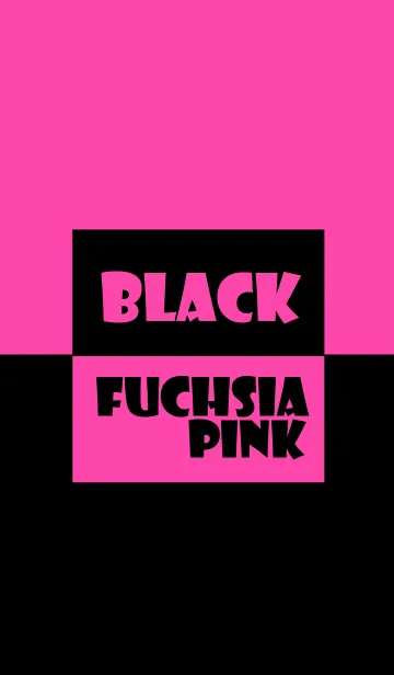 [LINE着せ替え] Black ＆ fuschia pink Theme (jp)の画像1