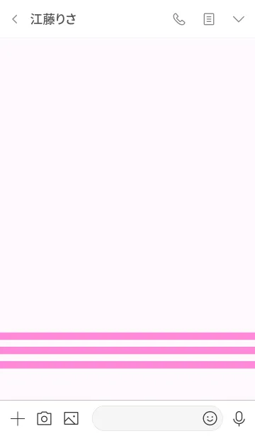 [LINE着せ替え] シンプル ピンクと白 No.8の画像3