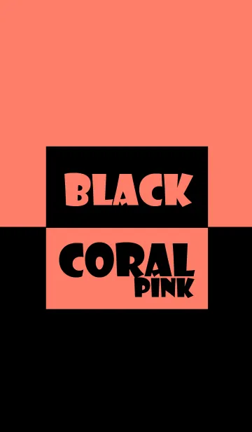 [LINE着せ替え] Black ＆ coral pink Theme (jp)の画像1