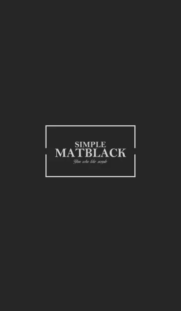[LINE着せ替え] MAT BLACK -SIMPLE-の画像1