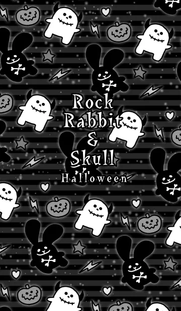 [LINE着せ替え] ロックなウサギとドクロ♥️ハロウィン2019の画像1