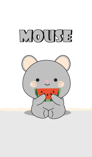 [LINE着せ替え] Simple Love Gray Mouse Theme Vr.2 (jp)の画像1