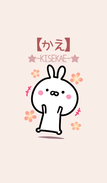 [LINE着せ替え] 【かえ】ゆるかわウサギ・ベージュの画像1