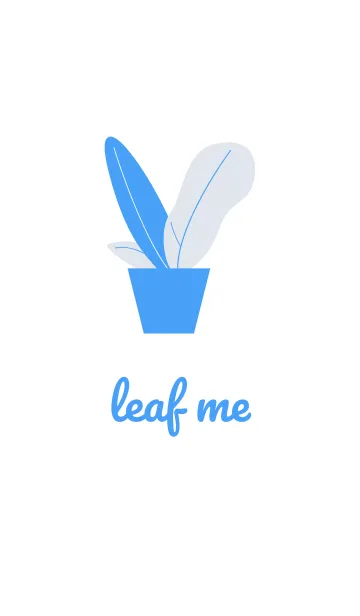 [LINE着せ替え] Leaf Me Color Blueの画像1