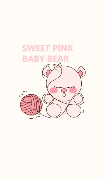 [LINE着せ替え] Sweet pink baby bear 2の画像1