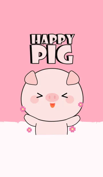 Love Happy Pig theme (jp)の着せ替えメイン画像