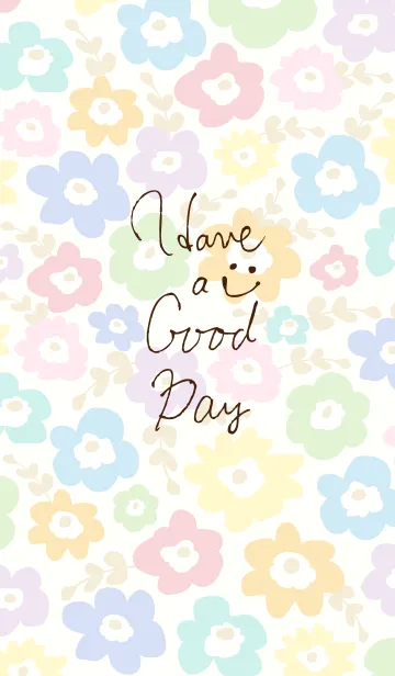 [LINE着せ替え] 北欧風お花6-スマイル24-の画像1