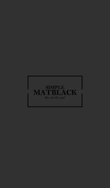 [LINE着せ替え] MAT BLACK 2 -SIMPLE-の画像1