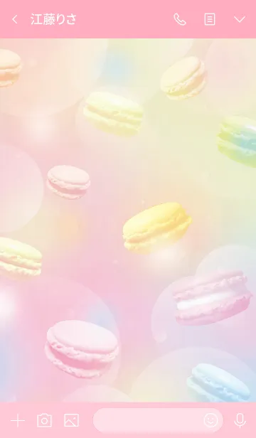 [LINE着せ替え] Pastel Macaron -fresh color-の画像3