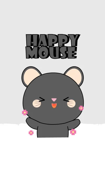 [LINE着せ替え] Love Happy Black Mouse theme (jp)の画像1