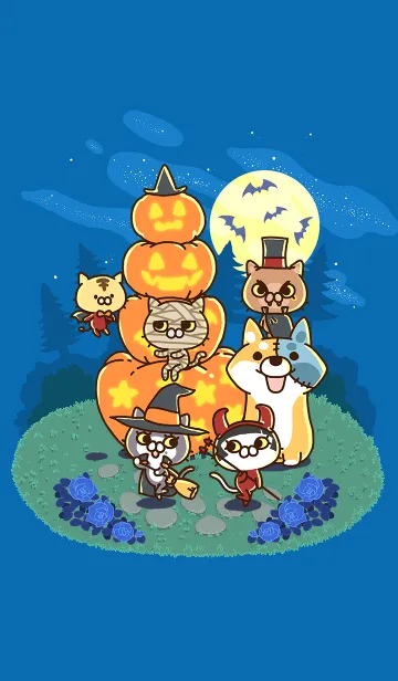 [LINE着せ替え] おしゃべりネコちゃんず ハロウィン2019の画像1