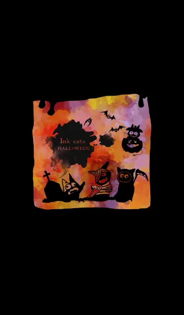 [LINE着せ替え] Ink cat Halloween2019の画像1