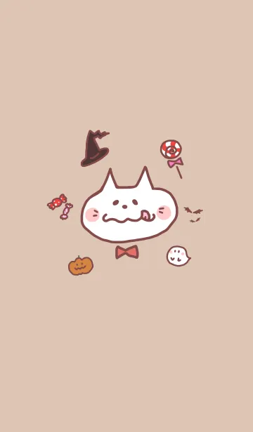 [LINE着せ替え] ゆるネコにゃむの着せ替え＠ハロウィン2019の画像1