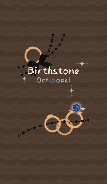 [LINE着せ替え] 誕生石リング(10月) + オレンジの画像1