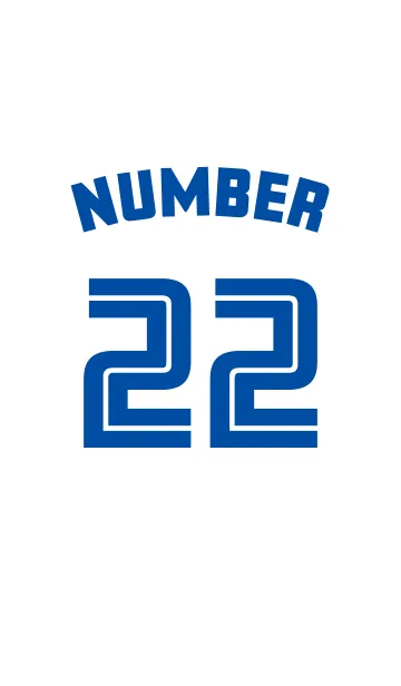[LINE着せ替え] Number 22 White x blue versionの画像1