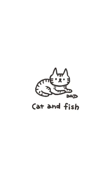 [LINE着せ替え] ネコとお魚。の画像1