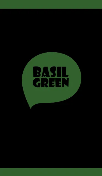 [LINE着せ替え] Black ＆ basil green (jp)の画像1