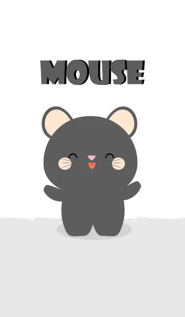 [LINE着せ替え] Simple Love black mouse Theme V.1 (jp)の画像1