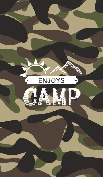 [LINE着せ替え] Enjoy Camp 迷彩バージョンの画像1