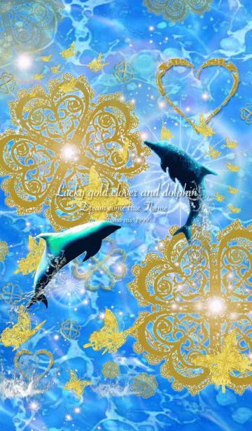 [LINE着せ替え] 恋愛運♥Lucky clover dolphinの画像1
