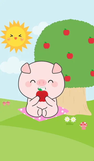 [LINE着せ替え] Pig in Forest Theme (jp)の画像1