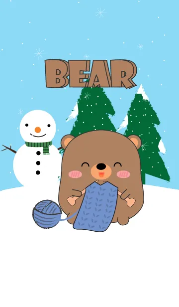 [LINE着せ替え] Winter Bear Theme (jp)の画像1