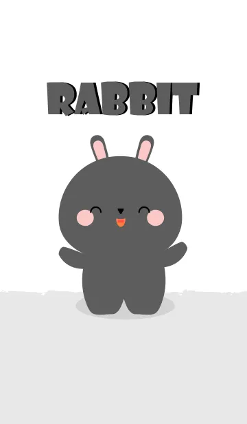 [LINE着せ替え] Simple Love black rabbit Theme V.1 (jp)の画像1