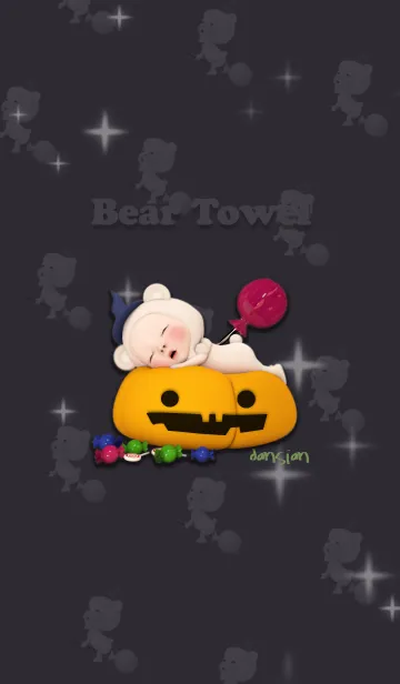 [LINE着せ替え] クマタオルのハロウィン2019の画像1