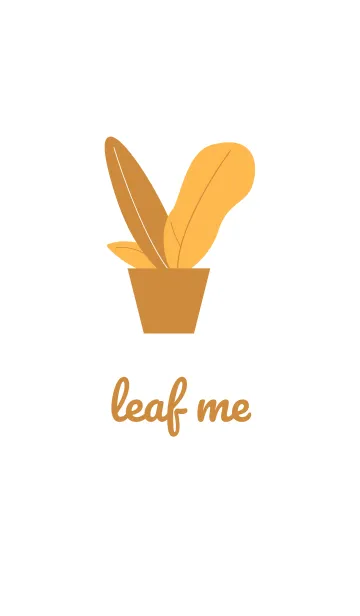 [LINE着せ替え] Leaf Me Color Brownの画像1