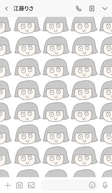 [LINE着せ替え] Cute bob cut girl themeの画像3