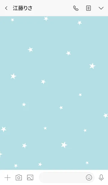 [LINE着せ替え] パステルブルーと星＋可愛いの画像3