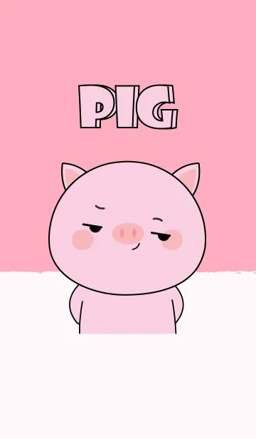 [LINE着せ替え] Big Head Pink Pig Theme V.2 (jp)の画像1