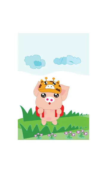 [LINE着せ替え] Cute pig v2.jの画像1