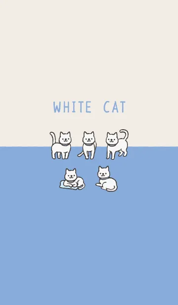 [LINE着せ替え] ゆるっと白猫さん。の画像1