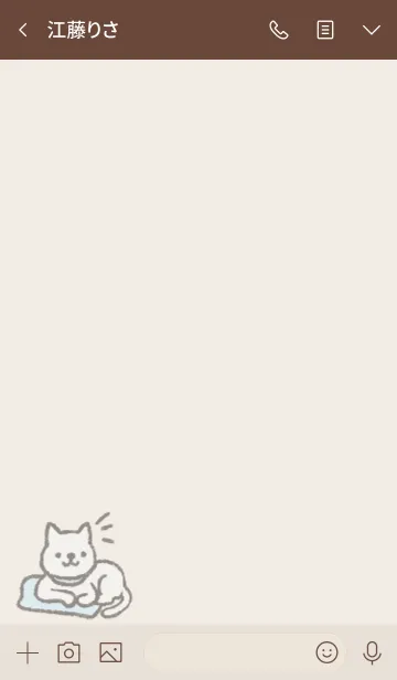 [LINE着せ替え] ゆるっと白猫さん。の画像3