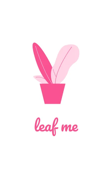 [LINE着せ替え] Leaf Me Color Pinkの画像1